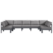 Meridian Furniture Nizuc Grey Outdoor Patio Modular Sectional