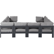 Meridian Furniture Nizuc Grey Outdoor Patio Modular Sectional