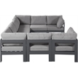 Meridian Furniture Nizuc Grey Outdoor Patio Modular Sectional
