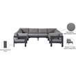Meridian Furniture Nizuc Grey Outdoor Patio Modular Sectional