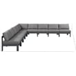 Meridian Furniture Nizuc Grey Outdoor Patio Modular Sectional