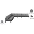 Meridian Furniture Nizuc Grey Outdoor Patio Modular Sectional