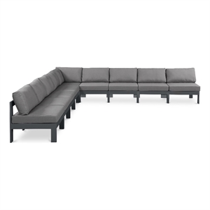 Meridian Furniture Nizuc Grey Outdoor Patio Modular Sectional