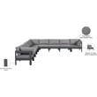 Meridian Furniture Nizuc Grey Outdoor Patio Modular Sectional