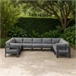 Meridian Furniture Nizuc Grey Outdoor Patio Modular Sectional