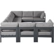 Meridian Furniture Nizuc Grey Outdoor Patio Modular Sectional