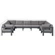 Meridian Furniture Nizuc Grey Outdoor Patio Modular Sectional