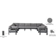 Meridian Furniture Nizuc Grey Outdoor Patio Modular Sectional