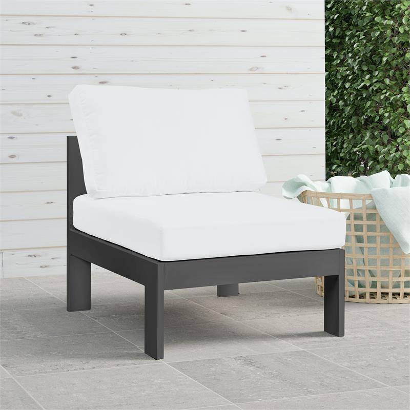 Meridian Furniture Nizuc White Outdoor Patio Armless Chair