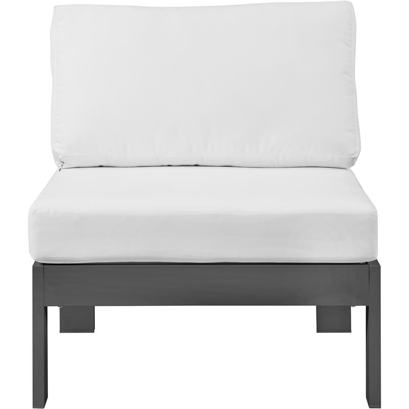 Meridian Furniture Nizuc White Outdoor Patio Armless Chair
