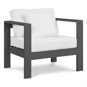 Meridian Furniture Nizuc White Outdoor Patio Arm Chair