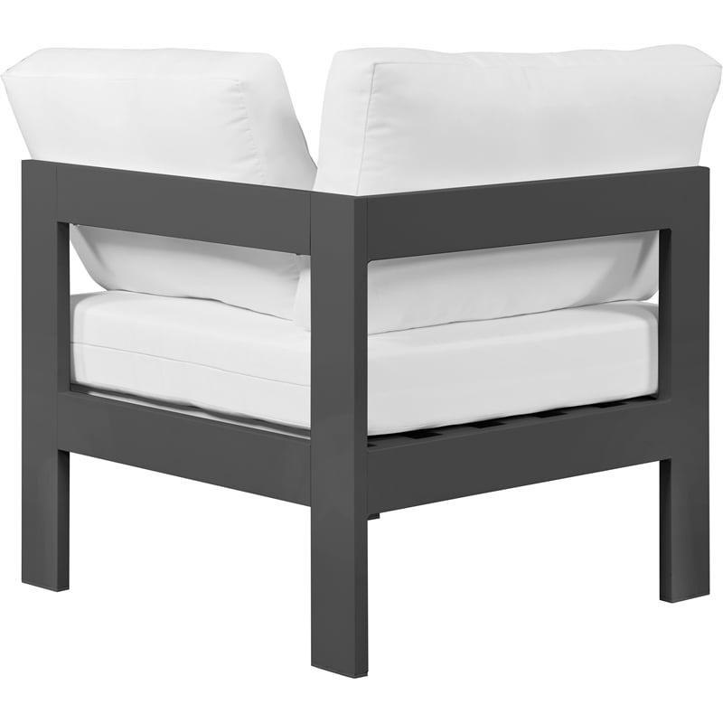 Meridian Furniture Nizuc White Outdoor Patio Corner Chair
