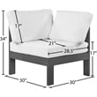 Meridian Furniture Nizuc White Outdoor Patio Corner Chair