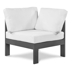 Meridian Furniture Nizuc White Outdoor Patio Corner Chair