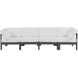 Meridian Furniture Nizuc White Outdoor Patio Modular Sofa