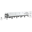 Meridian Furniture Nizuc White Outdoor Patio Modular Sofa