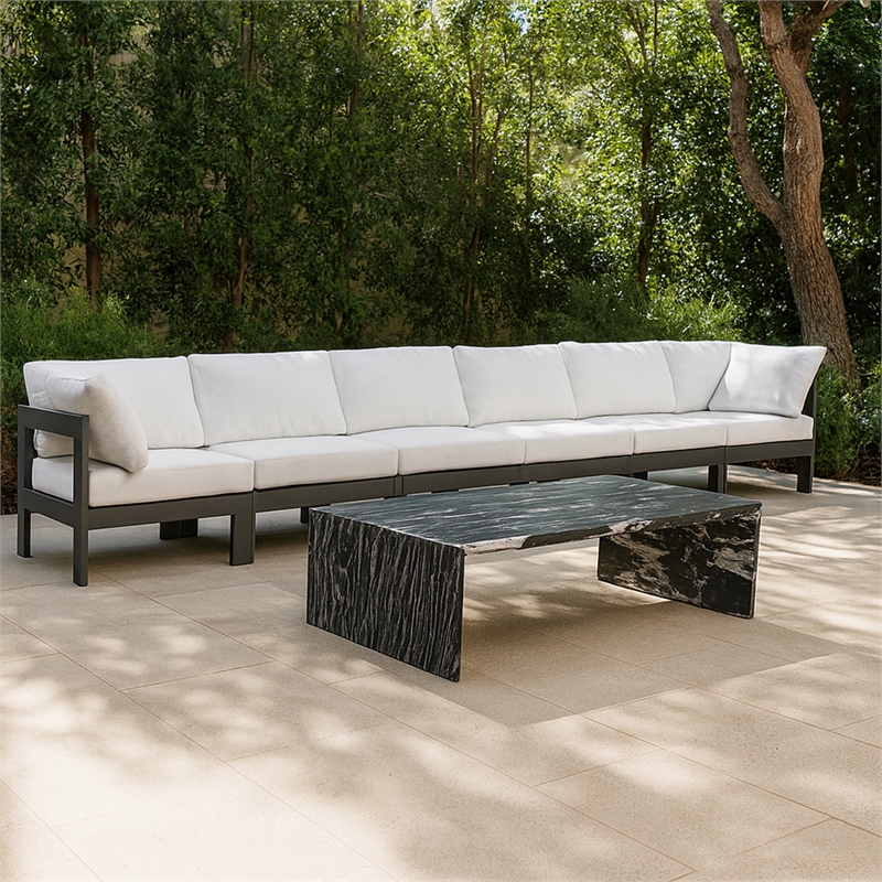 Meridian Furniture Nizuc White Outdoor Patio Modular Sofa