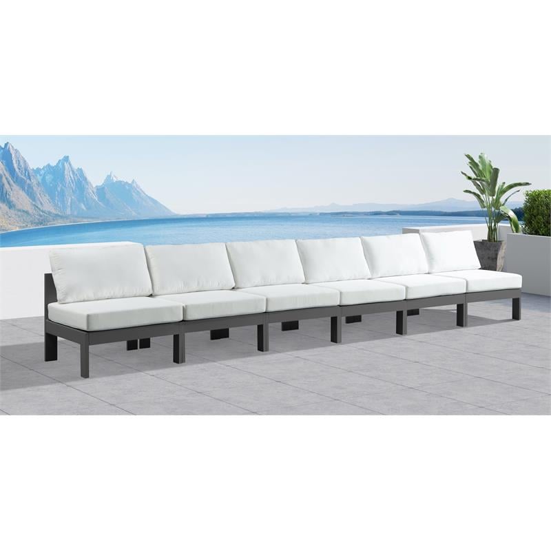 Meridian Furniture Nizuc White Outdoor Patio Modular Sofa