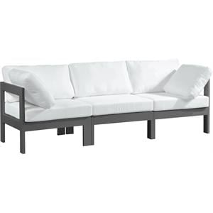 Meridian Furniture Nizuc White Outdoor Patio Modular Sofa