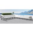 Meridian Furniture Nizuc White Outdoor Patio Modular Sectional