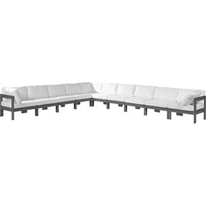 Meridian Furniture Nizuc White Outdoor Patio Modular Sectional