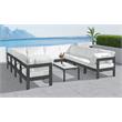 Meridian Furniture Nizuc White Outdoor Patio Modular Sectional