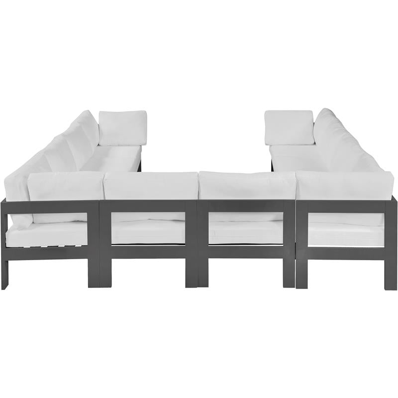 Meridian Furniture Nizuc White Outdoor Patio Modular Sectional