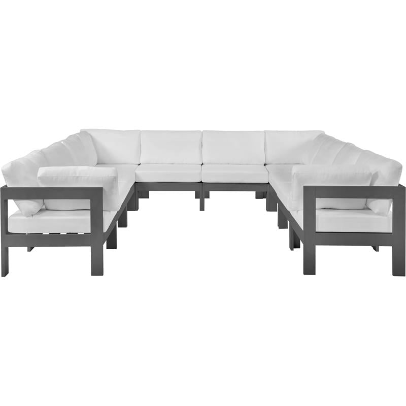 Meridian Furniture Nizuc White Outdoor Patio Modular Sectional
