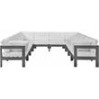 Meridian Furniture Nizuc White Outdoor Patio Modular Sectional