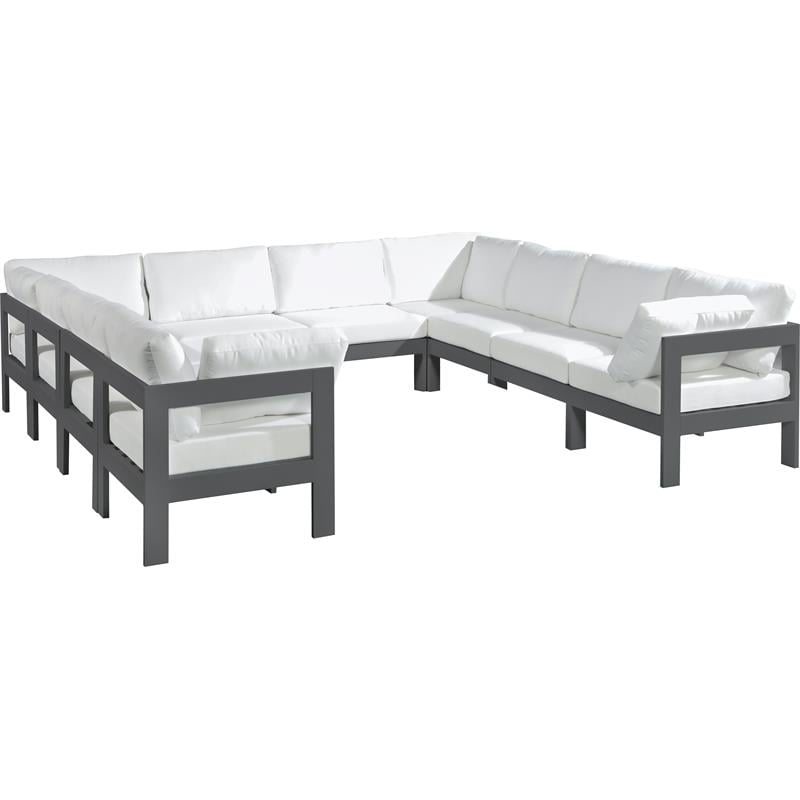 Meridian Furniture Nizuc White Outdoor Patio Modular Sectional
