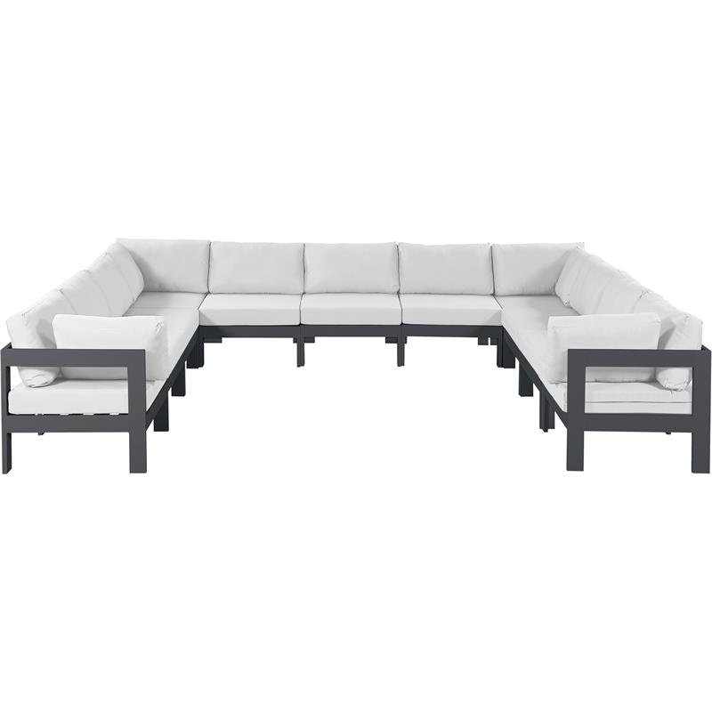 Meridian Furniture Nizuc White Outdoor Patio Modular Sectional