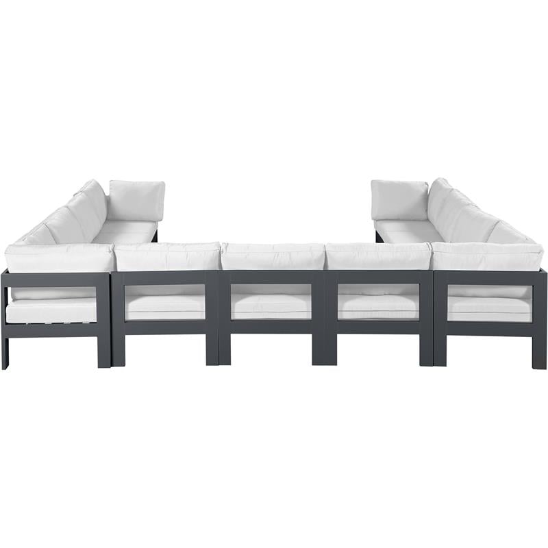 Meridian Furniture Nizuc White Outdoor Patio Modular Sectional