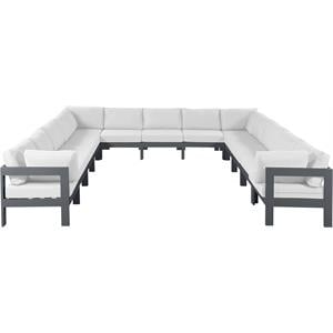 Meridian Furniture Nizuc White Outdoor Patio Modular Sectional