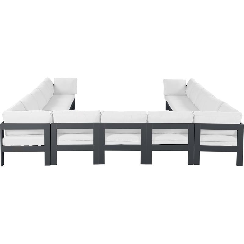 Meridian Furniture Nizuc White Outdoor Patio Modular Sectional