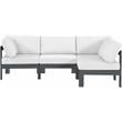 Meridian Furniture Nizuc White Outdoor Patio Modular Sectional