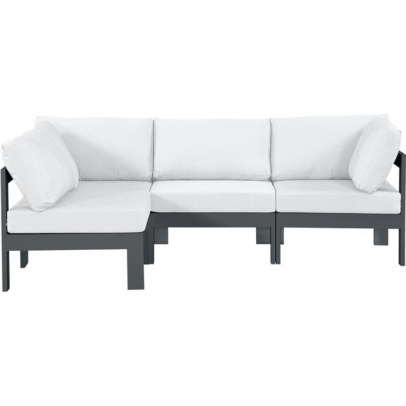 Meridian Furniture Nizuc White Outdoor Patio Modular Sectional