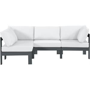 Meridian Furniture Nizuc White Outdoor Patio Modular Sectional