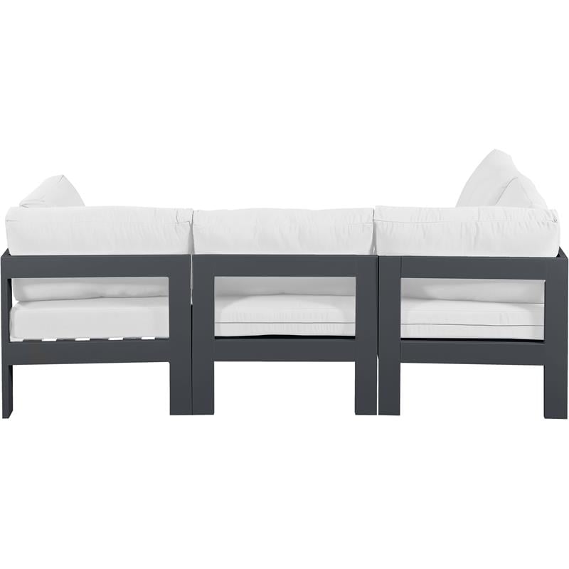 Meridian Furniture Nizuc White Outdoor Patio Modular Sectional