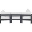 Meridian Furniture Nizuc White Outdoor Patio Modular Sectional