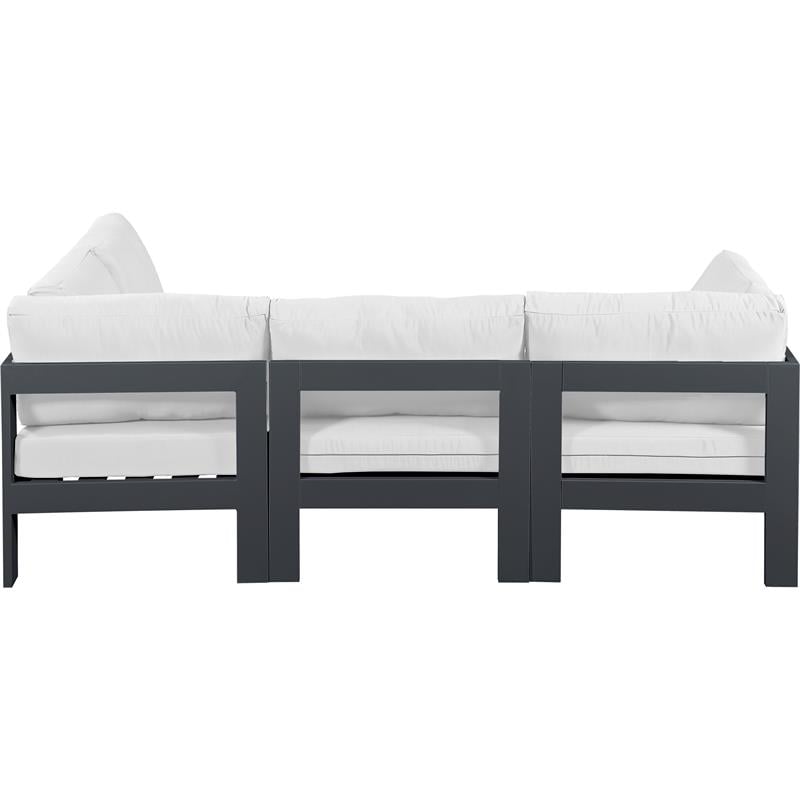 Meridian Furniture Nizuc White Outdoor Patio Modular Sectional