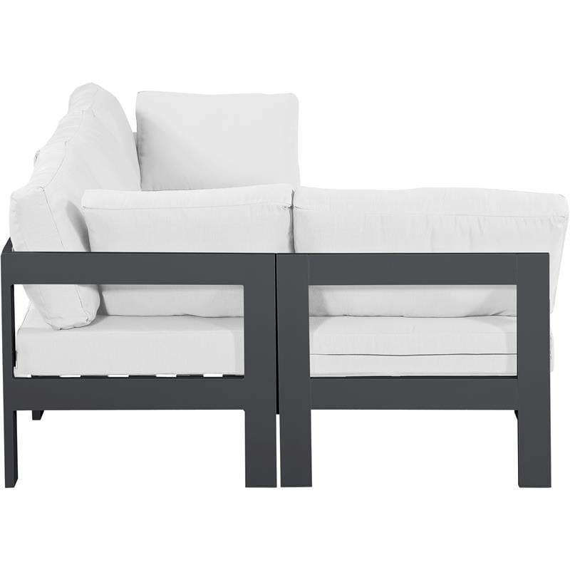 Meridian Furniture Nizuc White Outdoor Patio Modular Sectional
