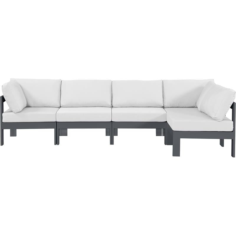 Meridian Furniture Nizuc White Outdoor Patio Modular Sectional