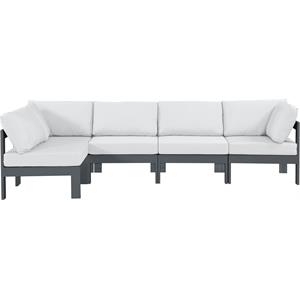 Meridian Furniture Nizuc White Outdoor Patio Modular Sectional