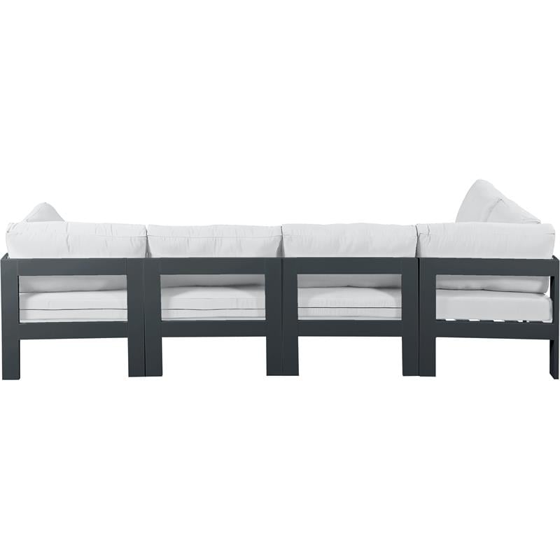 Meridian Furniture Nizuc White Outdoor Patio Modular Sectional