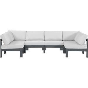 Meridian Furniture Nizuc White Outdoor Patio Modular Sectional