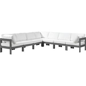 Meridian Furniture Nizuc White Outdoor Patio Modular Sectional