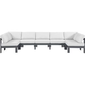 Meridian Furniture Nizuc White Outdoor Patio Modular Sectional
