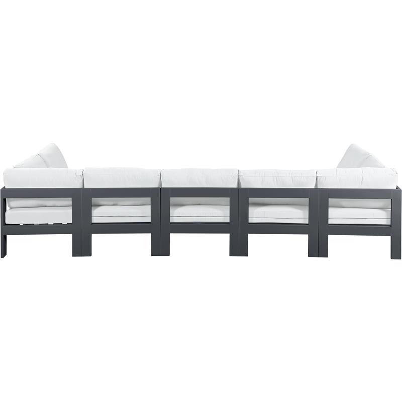 Meridian Furniture Nizuc White Outdoor Patio Modular Sectional