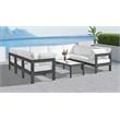 Meridian Furniture Nizuc White Outdoor Patio Modular Sectional