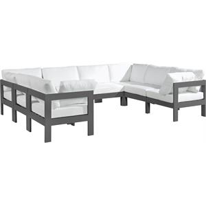 Meridian Furniture Nizuc White Outdoor Patio Modular Sectional